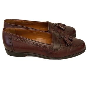 CABLE & CO Tassel Loafers Cordovan Shoes Size 9.5 Made In Italy